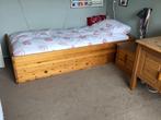 Grenen bed met lade, Huis en Inrichting, Slaapkamer | Bedden, Ophalen, Gebruikt, 90 cm, Eenpersoons