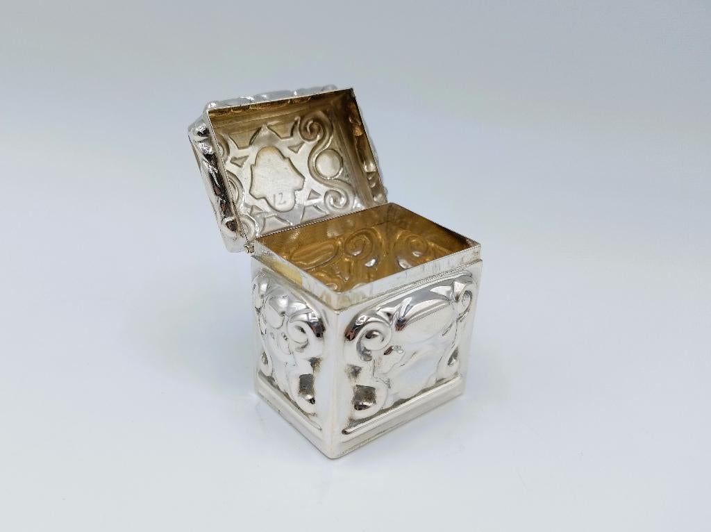 Zilveren lodereindoosje, van der Meulen, Joure, 1972, Verzenden, Zilver
