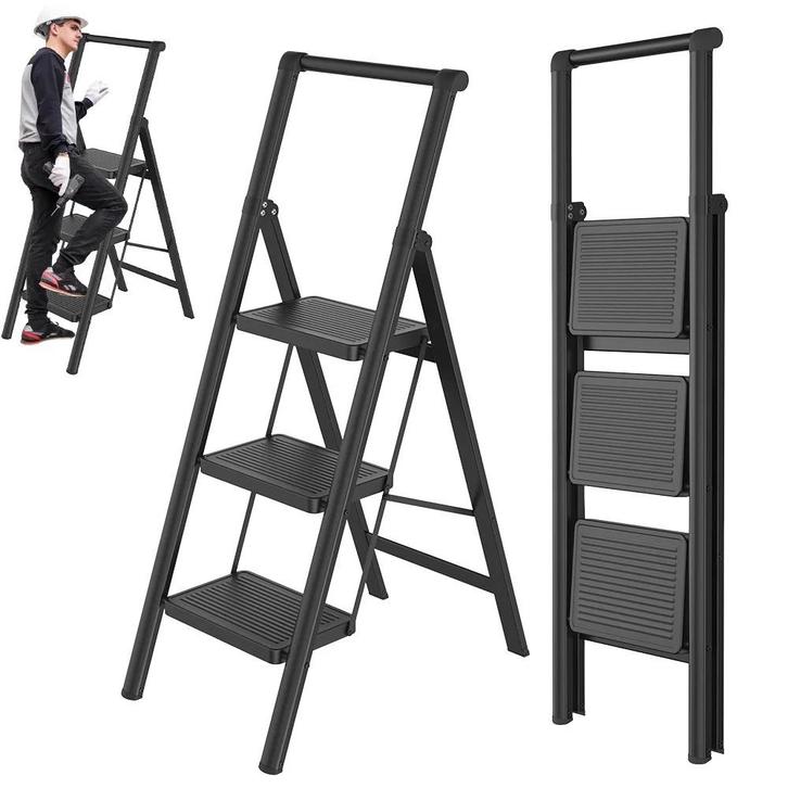 Opvouwbare 3-Traps Opstapkruk, Huis en Inrichting, Keuken | Keukenbenodigdheden, Nieuw, Verzenden