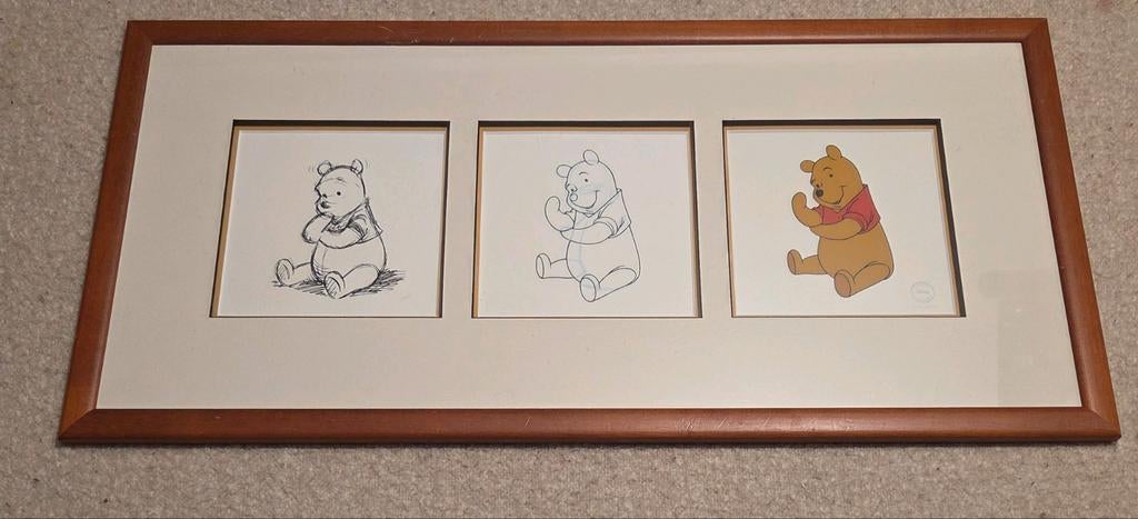Winnie the Pooh Ingelijste Print - Disney 1996, Ophalen of Verzenden
