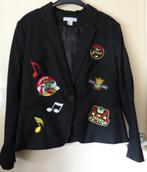 Leuk zwart OETELDONK/DEN BOSCH jas met emblemen (22), Kleding | Dames, Carnavalskleding en Feestkleding, Ophalen, Carnaval, Maat 42/44 (L)