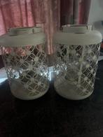 Riverdale Lantaarns - Set van 2, Huis en Inrichting, Woonaccessoires | Kandelaars en Kaarsen, 25 tot 50 cm, Wit, Ophalen of Verzenden