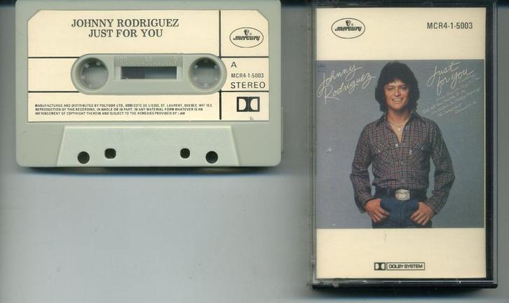 Johnny Rodriguez – Just For You 11 nrs cassette 1977 ZGAN, Cd's en Dvd's, Cassettebandjes, Zo goed als nieuw, Origineel, 1 bandje