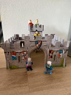Kasteel van karton met houten en stoffen poppetjes, Verzamelen, Ophalen, Zo goed als nieuw