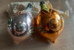 * Mooie roze en oranje vintage kerstballen *, Ophalen of Verzenden, Gebruikt