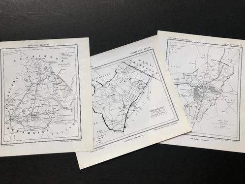Gemeente kaarten van Drenthe. Anlo t/m Zweelo. 1867, Boeken, Atlassen en Landkaarten, Zo goed als nieuw, Landkaart, Nederland