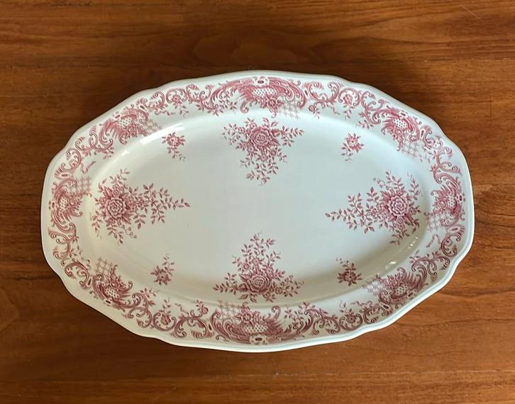 Villeroy & Boch Valeria rood ovale XL serveerschaal, Huis en Inrichting, Keuken | Servies, Zo goed als nieuw, Schaal of Schalen