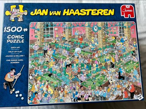 Krijt op tijd! - Jan van Haasteren 1500 stukjes, Hobby en Vrije tijd, Denksport en Puzzels, Zo goed als nieuw, 500 t/m 1500 stukjes