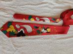 Rode Disney zijden stropdas met Mickey en Minnie., Ophalen of Verzenden, Zo goed als nieuw, Rood
