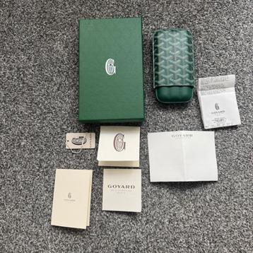 Goyard 3C Churchill sigarenkistje groen OVP Etui met factuur beschikbaar voor biedingen