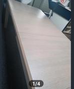 kleur grijs. zware eettafel. 150 cm of met tussenstuk 210cm, Huis en Inrichting, Tafels | Eettafels, Ophalen, Gebruikt, 200 cm of meer