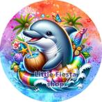 LF6302 icing frosting dolfijn 20cm eetbare taart plaat print, Hobby en Vrije tijd, Taarten en Cupcakes maken, Ophalen of Verzenden