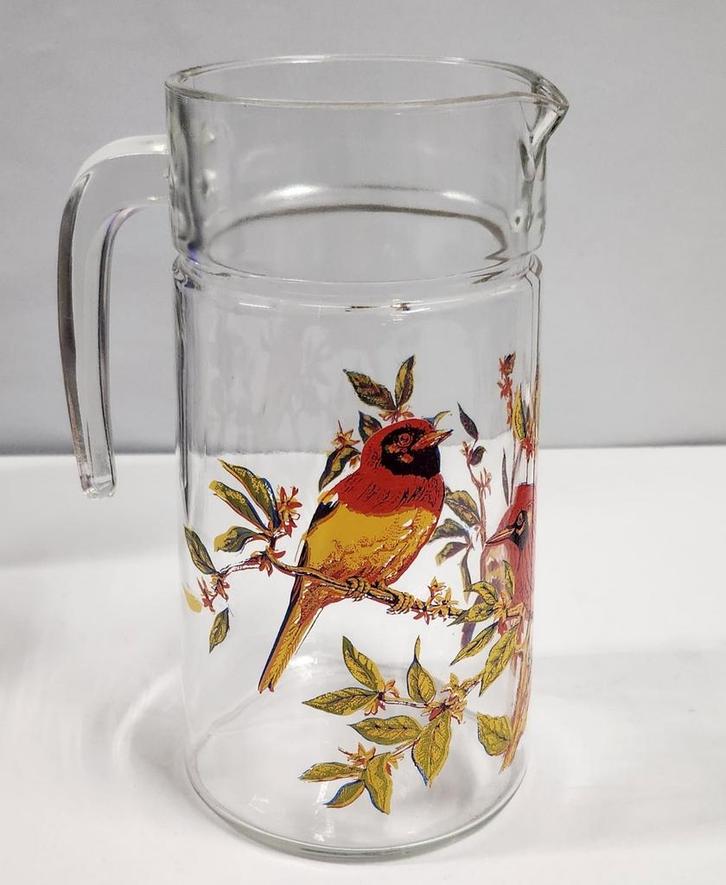 Vintage Waterkan jaren 70, Huis en Inrichting, Keuken | Servies, Zo goed als nieuw, Overige stijlen, Glas, Ophalen of Verzenden