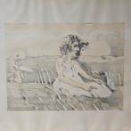 Co Westerik - kleine jongen met twee dames buiten 1971, Antiek en Kunst, Kunst | Litho's en Zeefdrukken, Ophalen