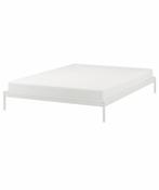 Ikea VEVELSTAD bedframe 160x200, Huis en Inrichting, Slaapkamer | Bedden, Ophalen, Wit, Tweepersoons, Zo goed als nieuw