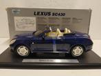 Lexus SC 430 cabriolet donkerblauw Welly metal 1:18 KRD, Ophalen of Verzenden, Zo goed als nieuw, Auto, Welly