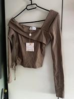 LVCILIA Off Shoulder top taupe nieuw maat S, Nieuw, Beige, Ophalen of Verzenden, LVCILIA