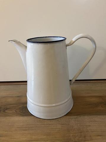 Leuke emaille kan/vaas. VERZENDING MOGELIJK!! beschikbaar voor biedingen