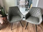 Kick collrction eetkamerstoelen Karl - Vegan leer Groen, Huis en Inrichting, Stoelen, Ophalen, Overige kleuren, Leer, Twee