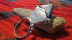 Zilveren Toeareg ring, maat 17 met onyx steen, Niger, Verzenden, Zo goed als nieuw, 17 tot 18, Dame of Heer