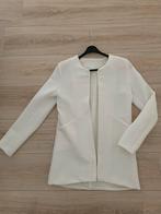 Witte Blazer met Ribdetails - Maat S, Verzenden, Wit, Zo goed als nieuw, Jasje