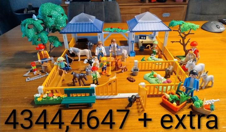 Playmobil 4344 + 4647 Dierenverzorging + Extras, Kinderen en Baby's, Speelgoed | Playmobil, Gebruikt, Complete set, Ophalen of Verzenden
