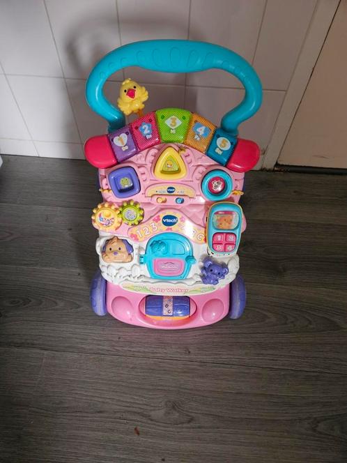 VTech 2 in 1 Baby Walker - Loopwagen Baby - Roze, Kinderen en Baby's, Speelgoed | Vtech, Gebruikt, Ophalen