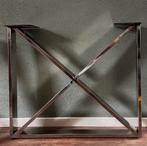 Dubbele tafelpoot Spiegel chroom RVS - X frame, Huis en Inrichting, Tafels | Eettafels, Ophalen, 50 tot 100 cm, 50 tot 100 cm