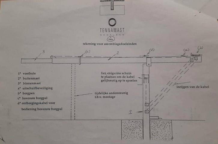 Antennemast Tennamast  € 895.-, Telecommunicatie, Antennes en Masten, Gebruikt, Mast, Ophalen