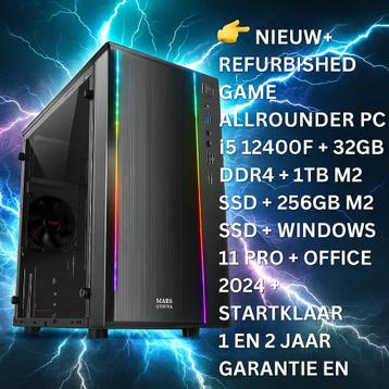 Krachtige Game Pc + i5 12e Gen.+32 Gb+RTX 3060 Ti + Garantie beschikbaar voor biedingen