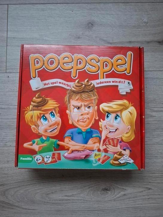 Poepspel, Hobby en Vrije tijd, Gezelschapsspellen | Overige, Zo goed als nieuw, Ophalen of Verzenden