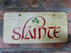 Iers pubbordje / Irish pub / Slainte / Mancave / decor / wit, Huis en Inrichting, Woonaccessoires | Tekstborden en Spreuken, Ophalen of Verzenden