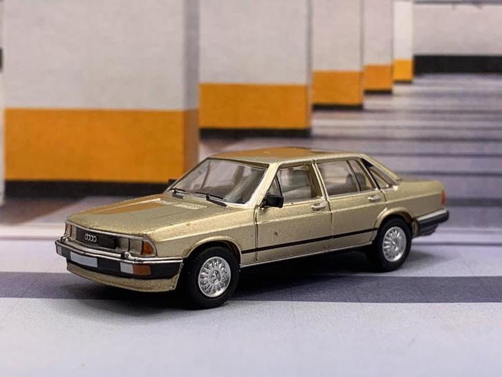 Audi 200 goudmetallic, Hobby en Vrije tijd, Modelauto's | 1:87, Zo goed als nieuw, Auto, Brekina, Ophalen of Verzenden