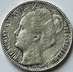 Zilveren gulden 1909, Postzegels en Munten, Munten | Nederland, Zilver, Koningin Wilhelmina, 1 gulden, Ophalen of Verzenden