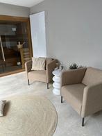 Beige fauteuils stoelen 2 stuks, Huis en Inrichting, Fauteuils, Ophalen, Gebruikt, 75 tot 100 cm, Trendy modern comfort