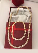 14 karaat gouden set: armband en ketting, nieuw, Ophalen of Verzenden, Nieuw