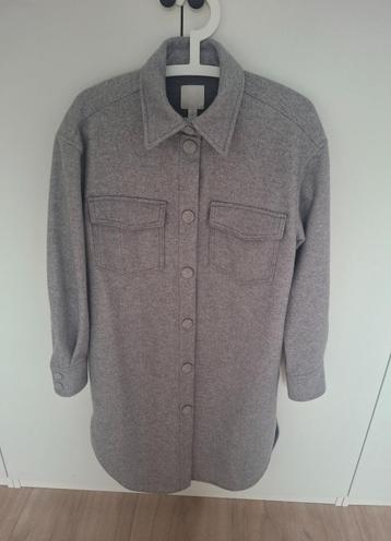 H&M lange  jas tussenjas shacket licht  grijs xs s 34 36  beschikbaar voor biedingen