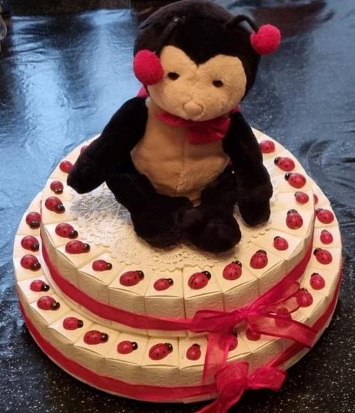 geboorte bedankjes, taart van 55 stukken, Kinderen en Baby's, Kraamcadeaus en Geboorteborden, Nieuw, Ophalen of Verzenden