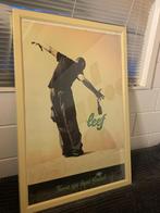 Grolsch poster leef jaren 90 in houten lijst mancave, Ophalen