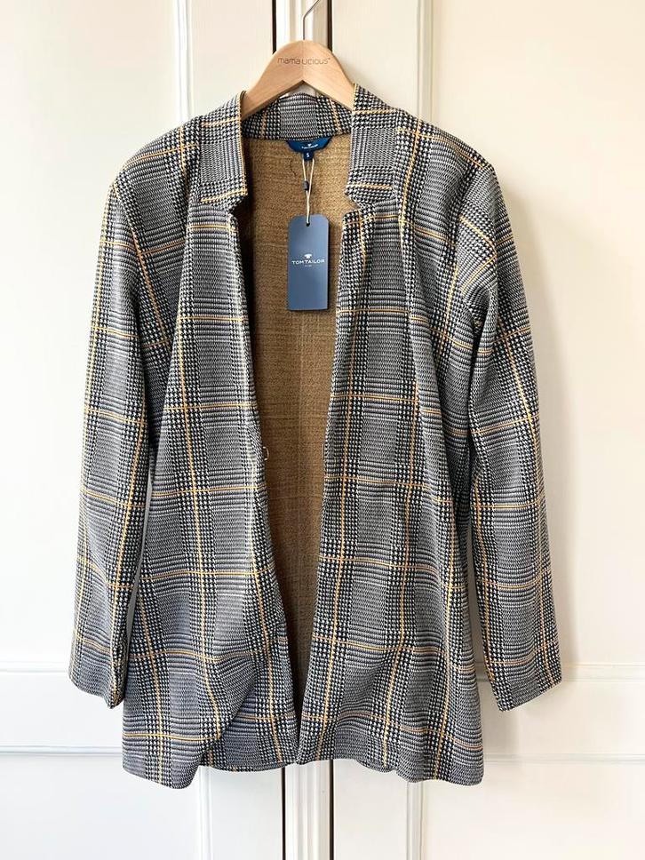Tom Tailor jasje colber zwart/wit/oker, maat S - NP 75,-, Kleding | Dames, Jasjes, Kostuums en Pakken, Nieuw, Jasje, Maat 36 (S)