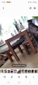 Mooie teakhouten tafel 90 x 140, Ophalen, Zo goed als nieuw