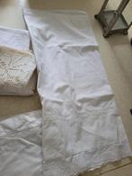 Antiek groot kussensloop met broderie, Huis en Inrichting, Heikant 21 Kaatsheuvel, Eenpersoons, Wit, Overige typen