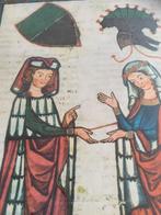 Miniatuur uit Codex Manesse, Antiek en Kunst, Ophalen of Verzenden