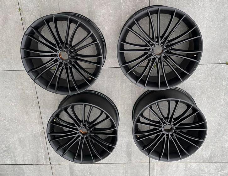 Zwarte 19 inch Audi A6 Velgen 5x112 - Nieuwe Coating!, Auto-onderdelen, Banden en Velgen, Velg(en), Zomerbanden, 19 inch, Personenwagen