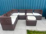 Rieten gevlochten 7 delig hoekloungeset ALU-LIGHT 250x185CM, Ophalen, Zo goed als nieuw