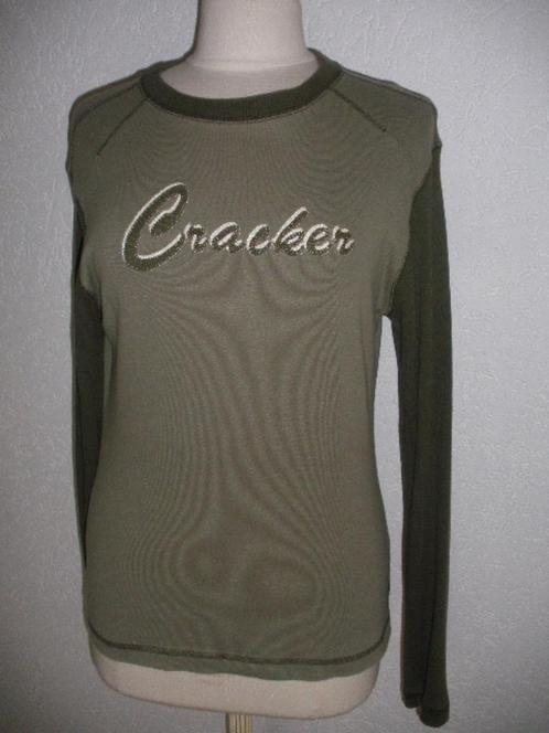 CRACKER t- shirt kaki groen maat XL, Kleding | Dames, T-shirts, Zo goed als nieuw, Maat 46/48 (XL) of groter, Groen, Lange mouw