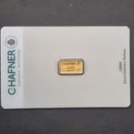 C. Hafner goudbaar van 2 gram met certificaat, Ophalen of Verzenden, Goud