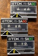 6 TDK SA cassette bandjes TAPES (1984-1985) 60 + 90 SEALED, Cd's en Dvd's, Cassettebandjes, Gebruikt, Overige genres, 1 bandje