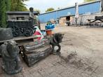 Betonnen Tuinbeelden Boer met Paardenwagen, Tuin en Terras, Tuinbeelden, Ophalen, Gebruikt, Beton, Dierenbeeld
