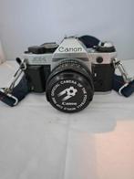 Canon AE-1 incl. Flitser, lenzen, instructieboekje en tas, Ophalen of Verzenden, Gebruikt, Spiegelreflex, Canon